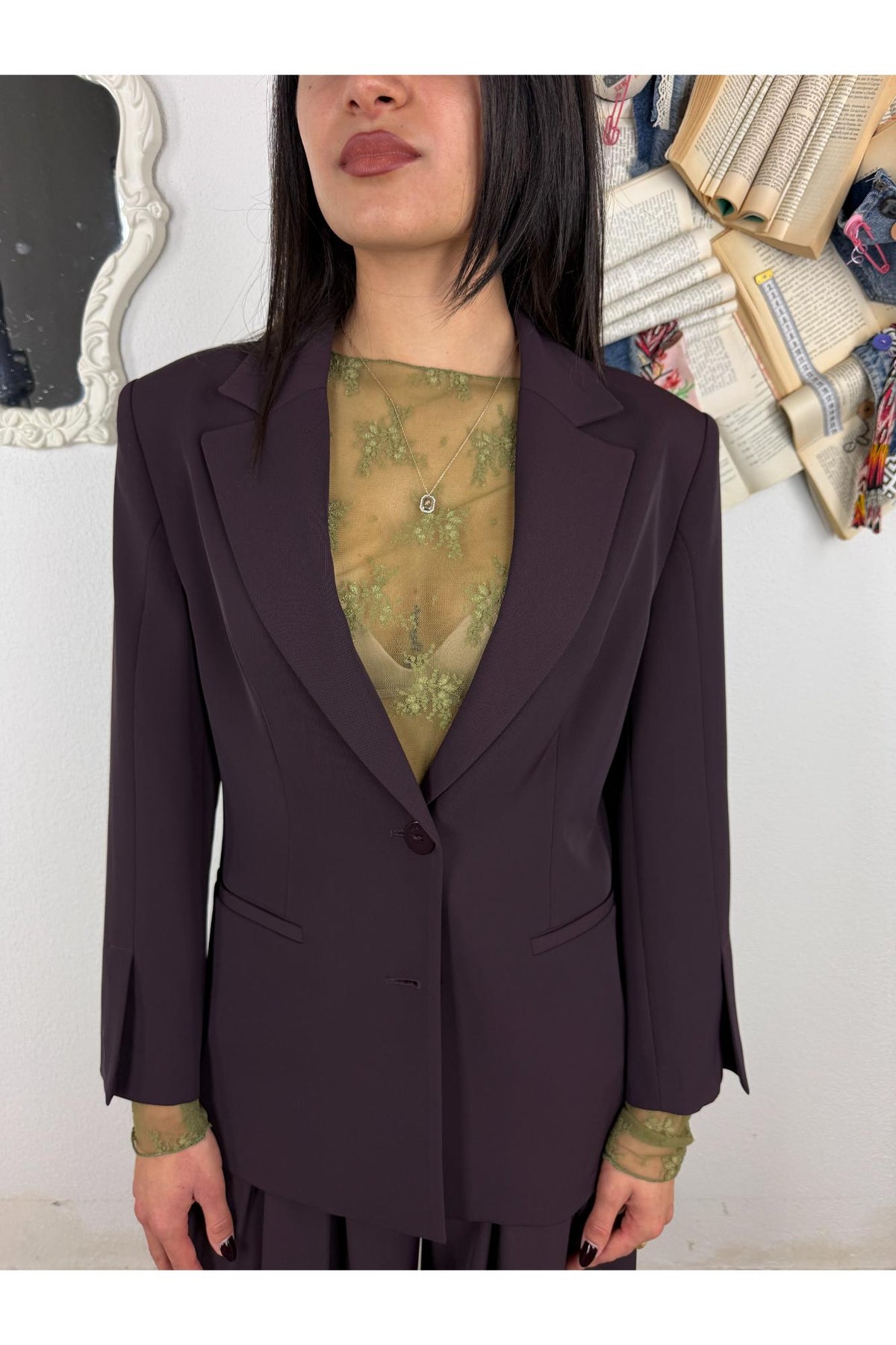IMPERIAL Giacca mono petto Imperial Plum
