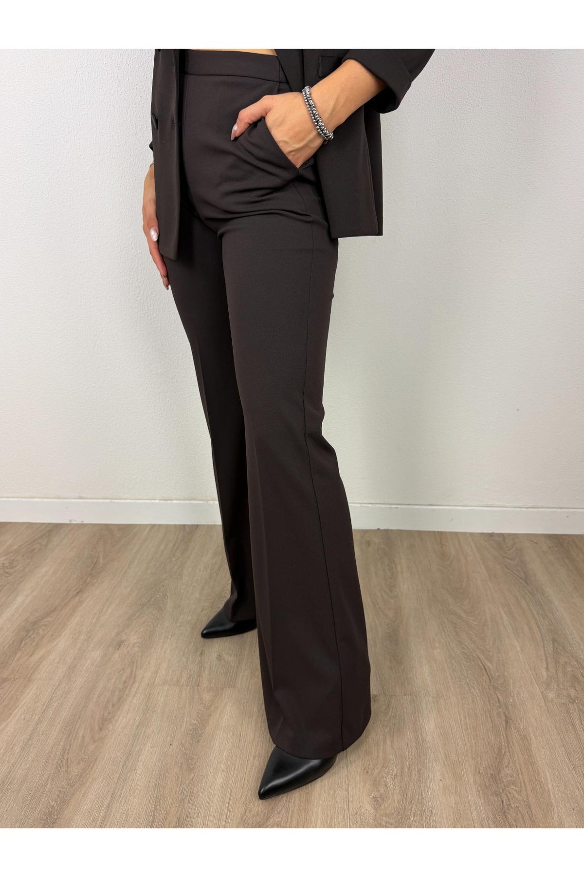 IMPERIAL Pantalone a palazzo Imperial Dark coffe