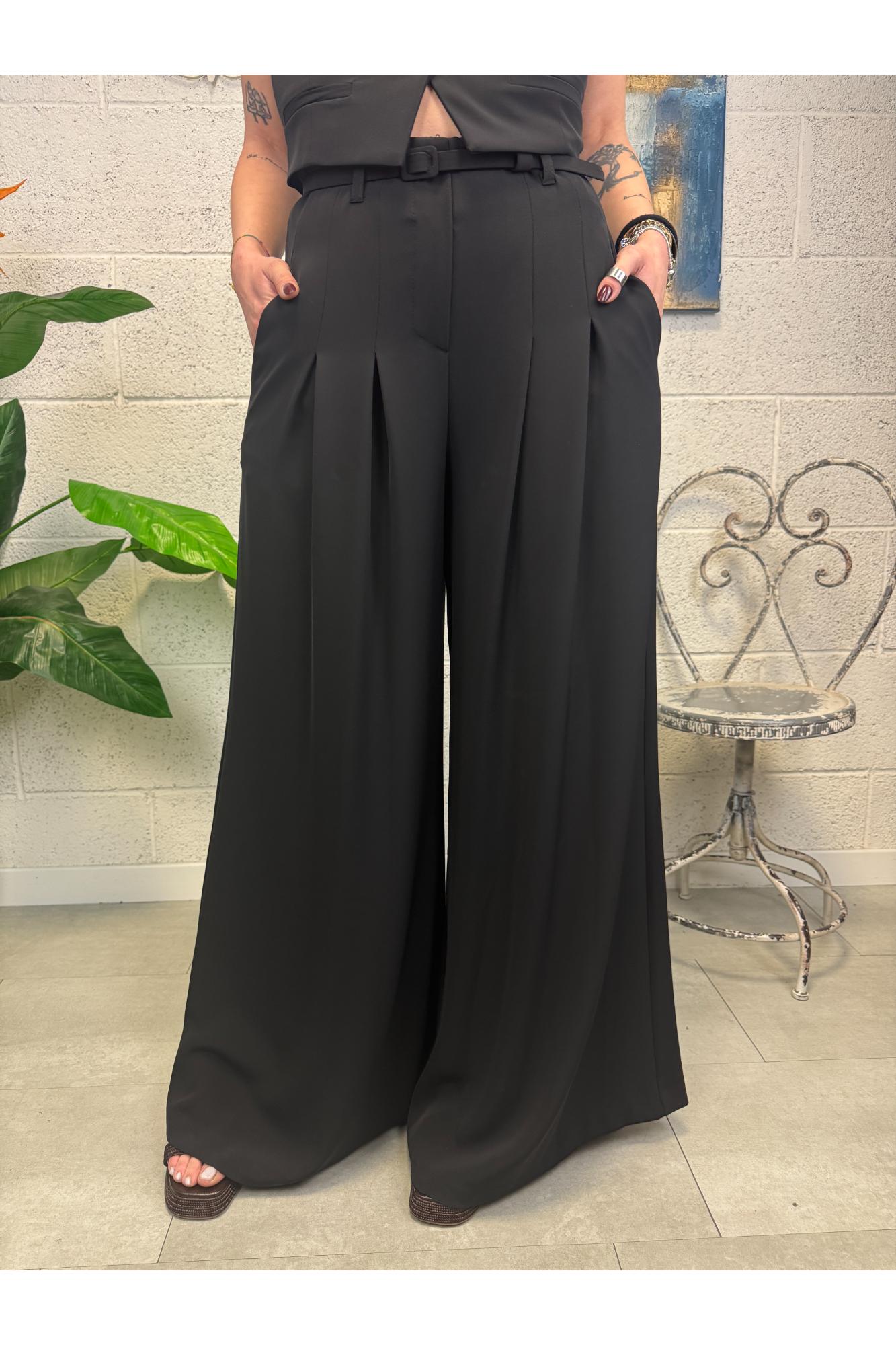 IMPERIAL Pantalone fluido cintina Imperial Nero