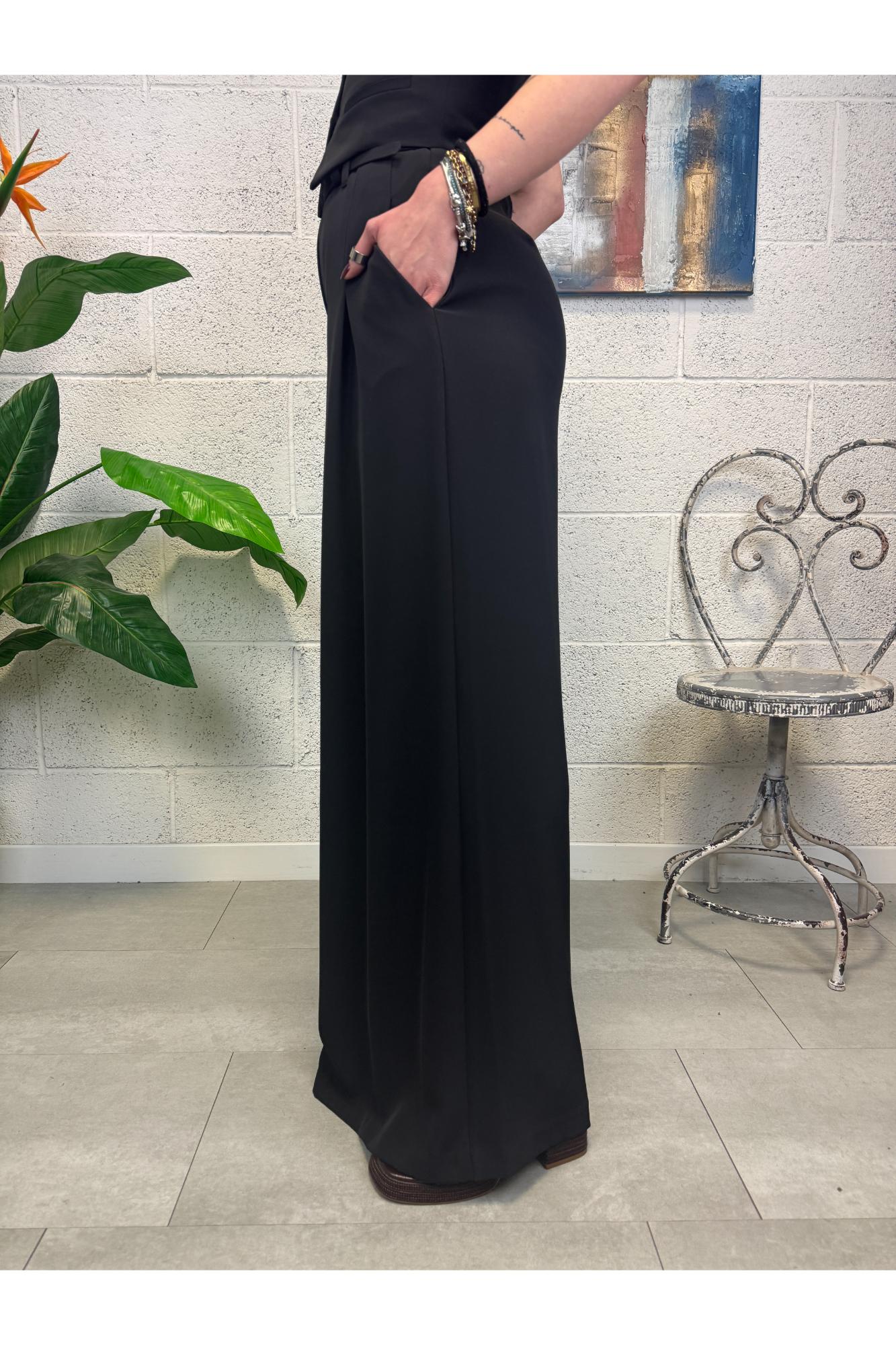 IMPERIAL Pantalone fluido cintina Imperial Nero