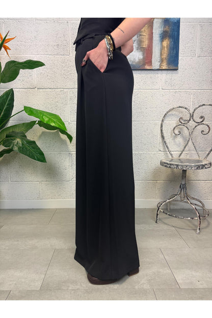 IMPERIAL Pantalone fluido cintina Imperial Nero