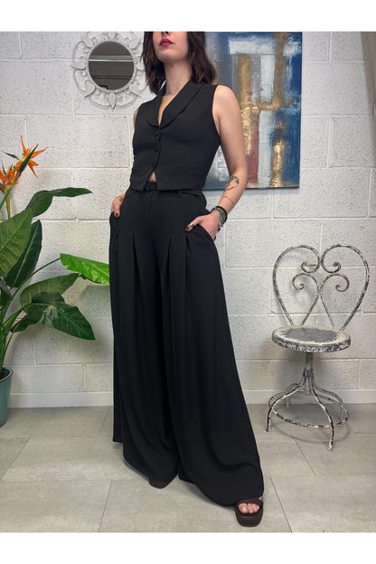 IMPERIAL Pantalone fluido cintina Imperial Nero