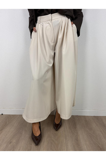 IMPERIAL Pantalone palazzo corto Imperial Marmo