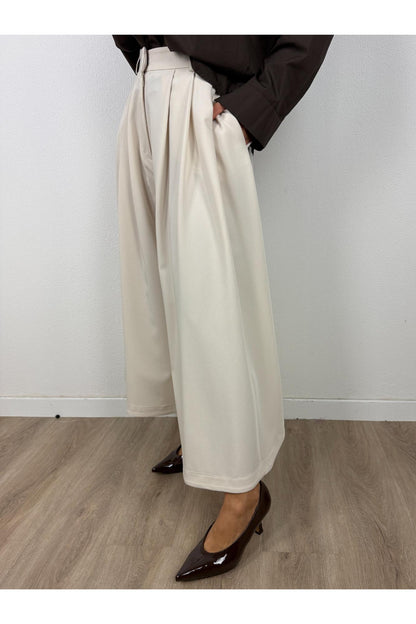 IMPERIAL Pantalone palazzo corto Imperial Marmo
