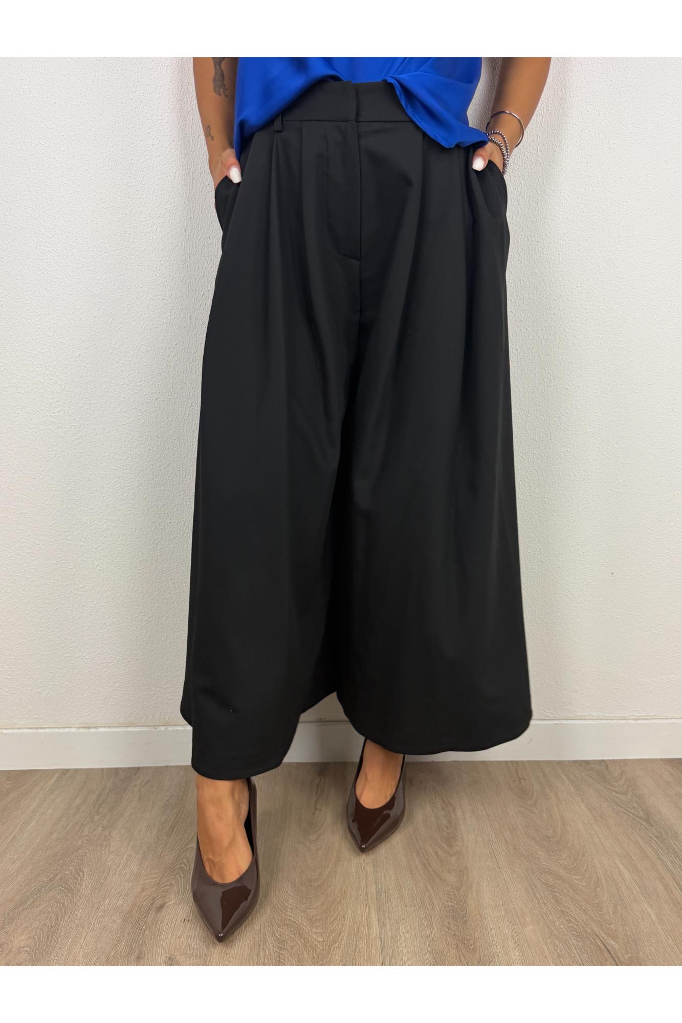 IMPERIAL Pantalone palazzo corto Imperial Nero