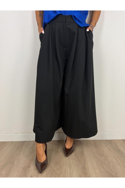 IMPERIAL Pantalone palazzo corto Imperial Nero