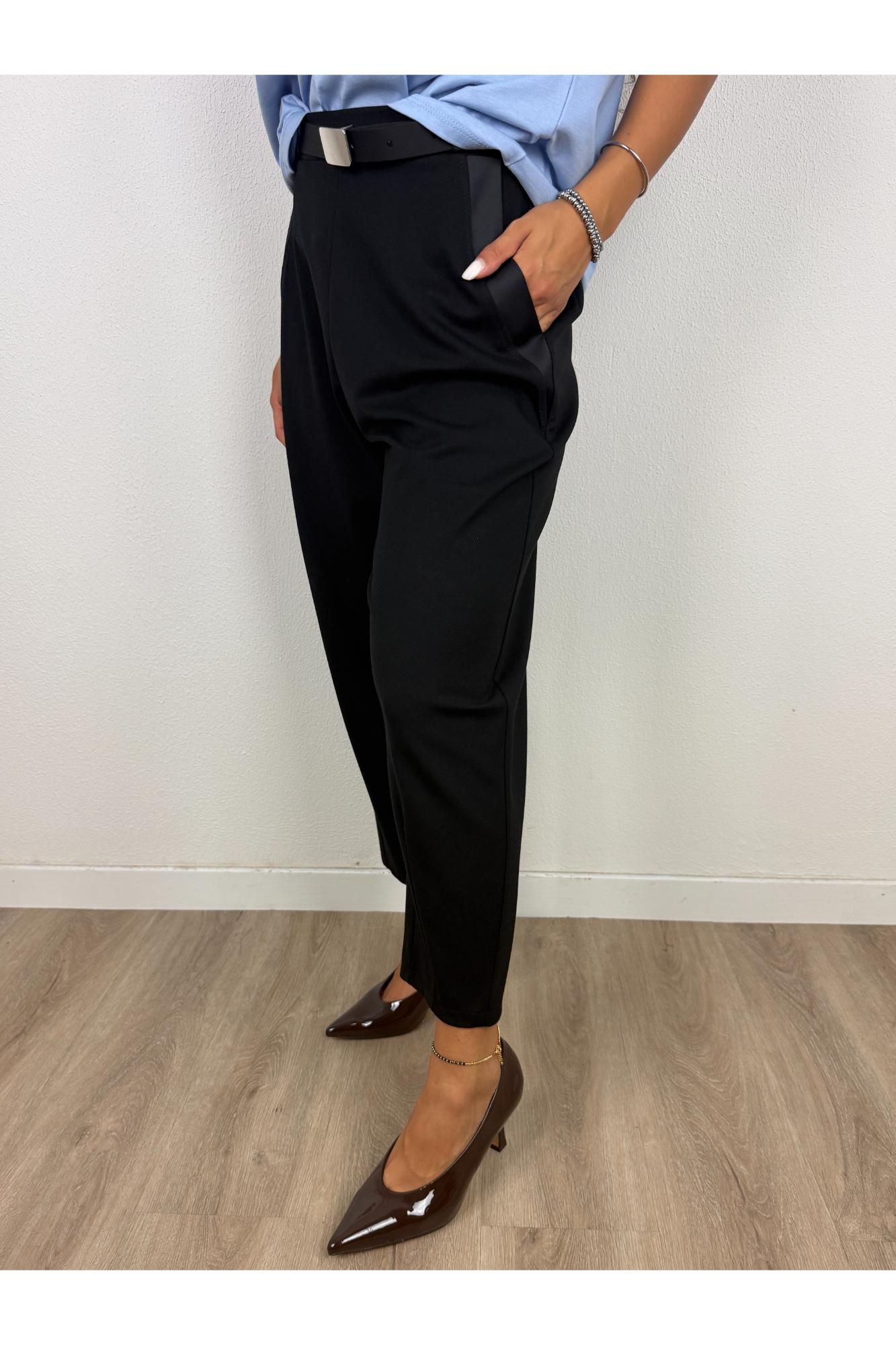 IMPERIAL Pantalone uovo con bande Imperial Nero