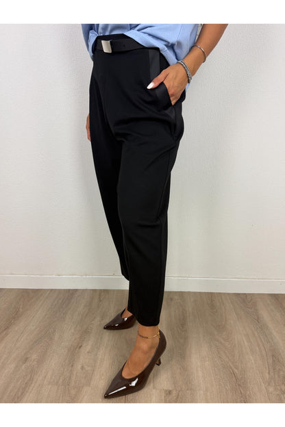 IMPERIAL Pantalone uovo con bande Imperial Nero