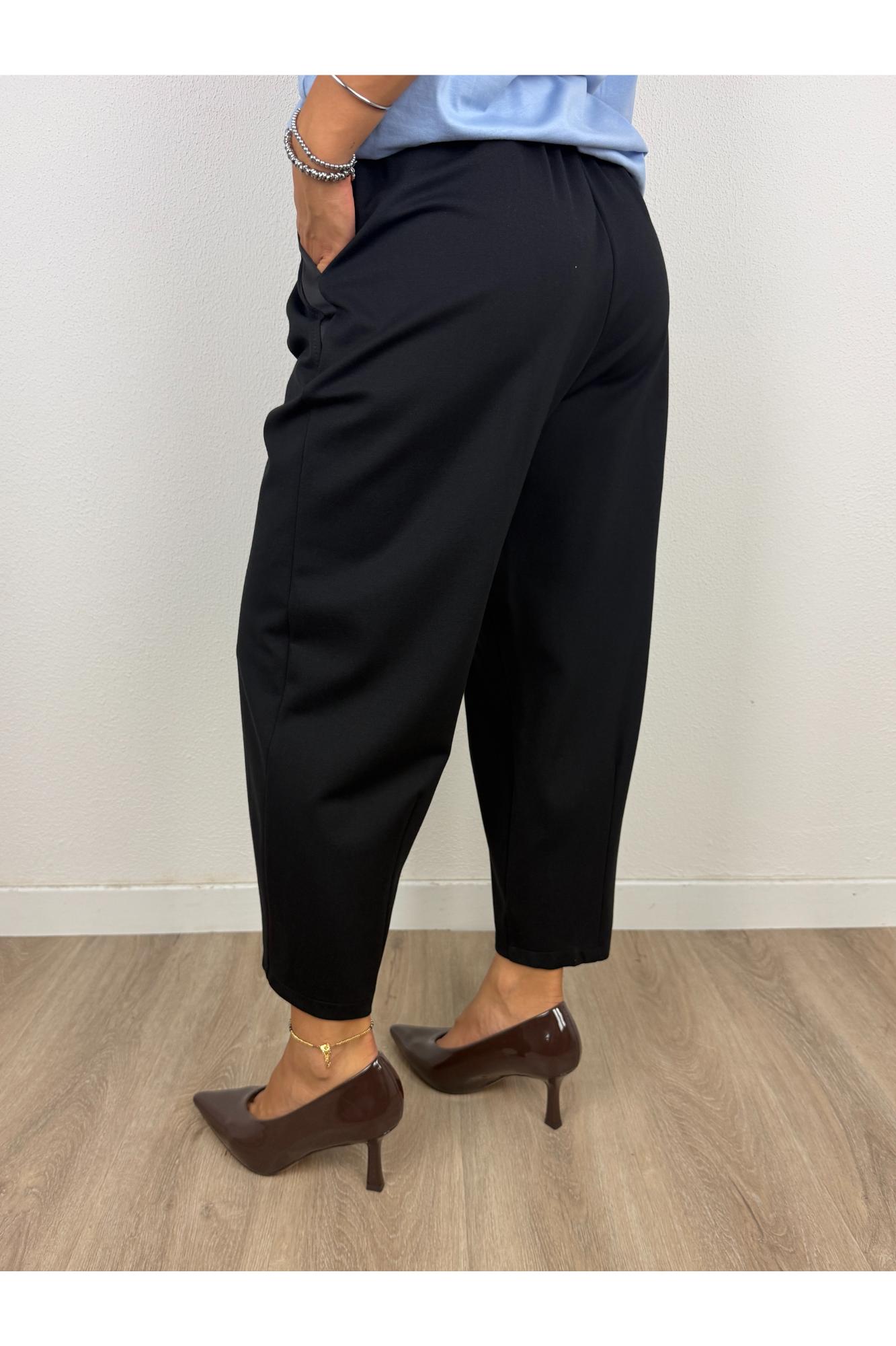 IMPERIAL Pantalone uovo con bande Imperial Nero