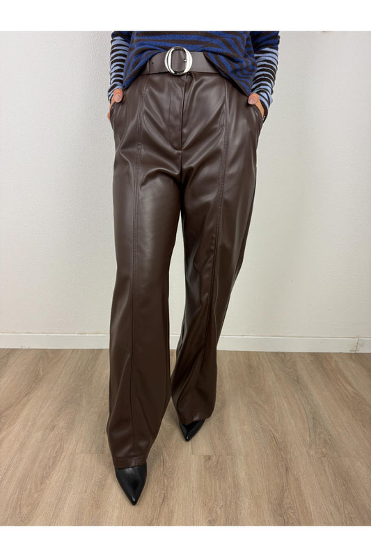 IMPERIAL Pantalone eco pelle Imperial Moro