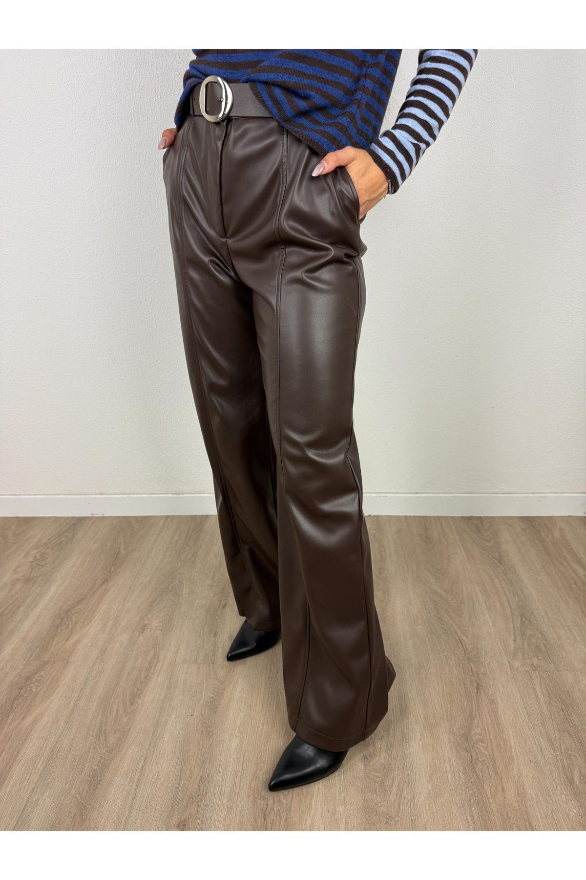 IMPERIAL Pantalone eco pelle Imperial Moro