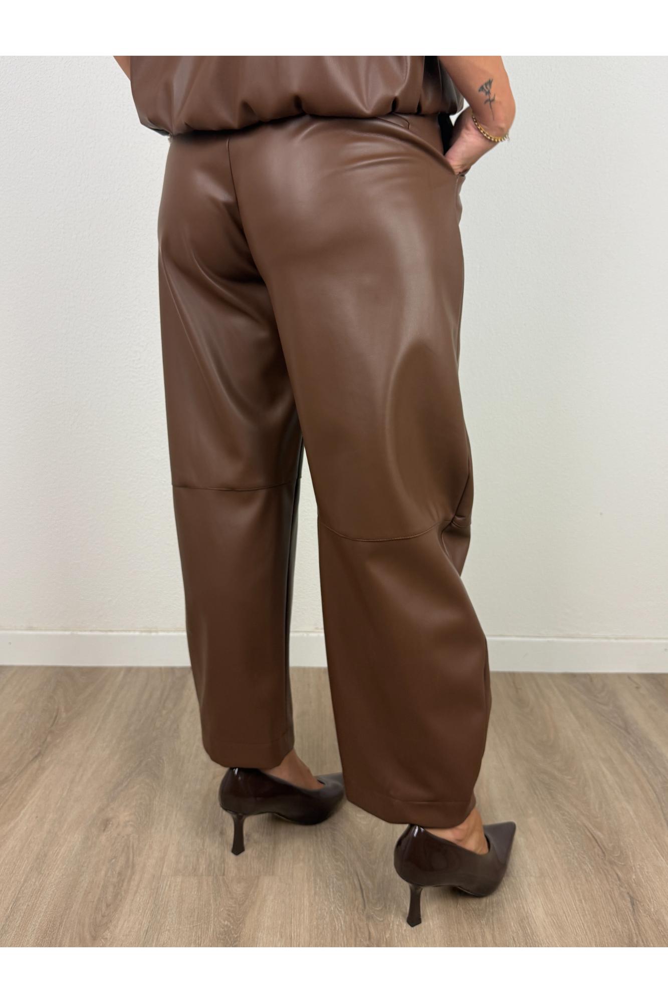 IMPERIAL Pantalone eco pelle Imperial Tabacco