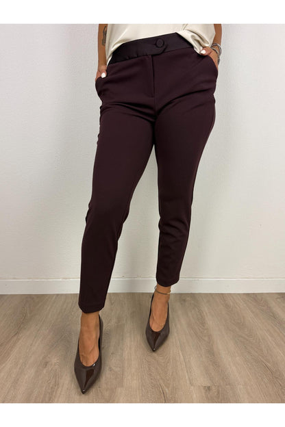 IMPERIAL Pantalone sigaretta Imperial Plum