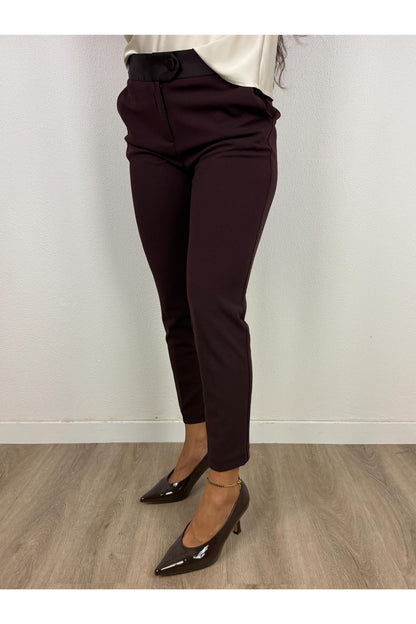 IMPERIAL Pantalone sigaretta Imperial Plum