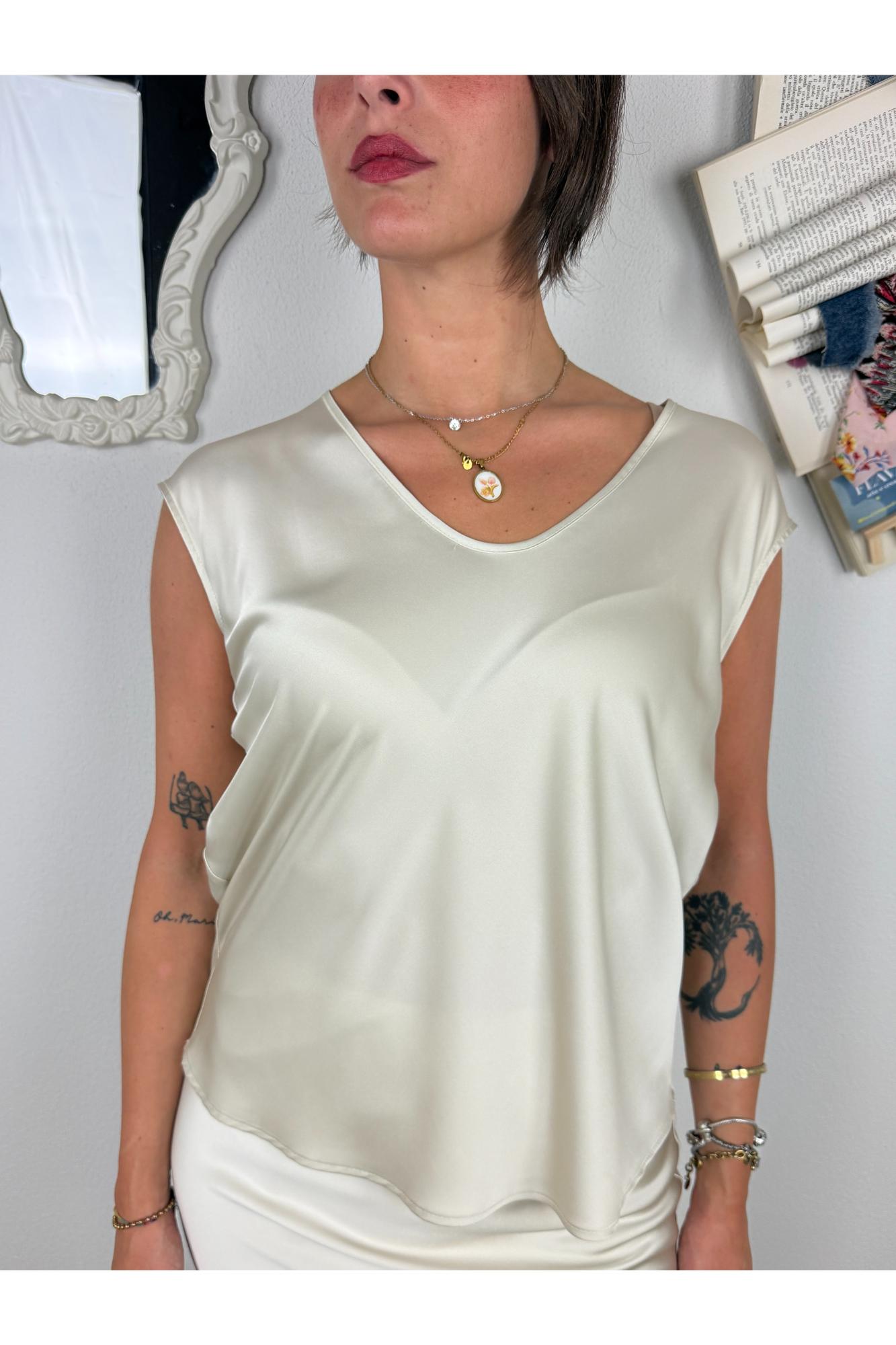 IMPERIAL Blusa manica corta Imperial Marmo