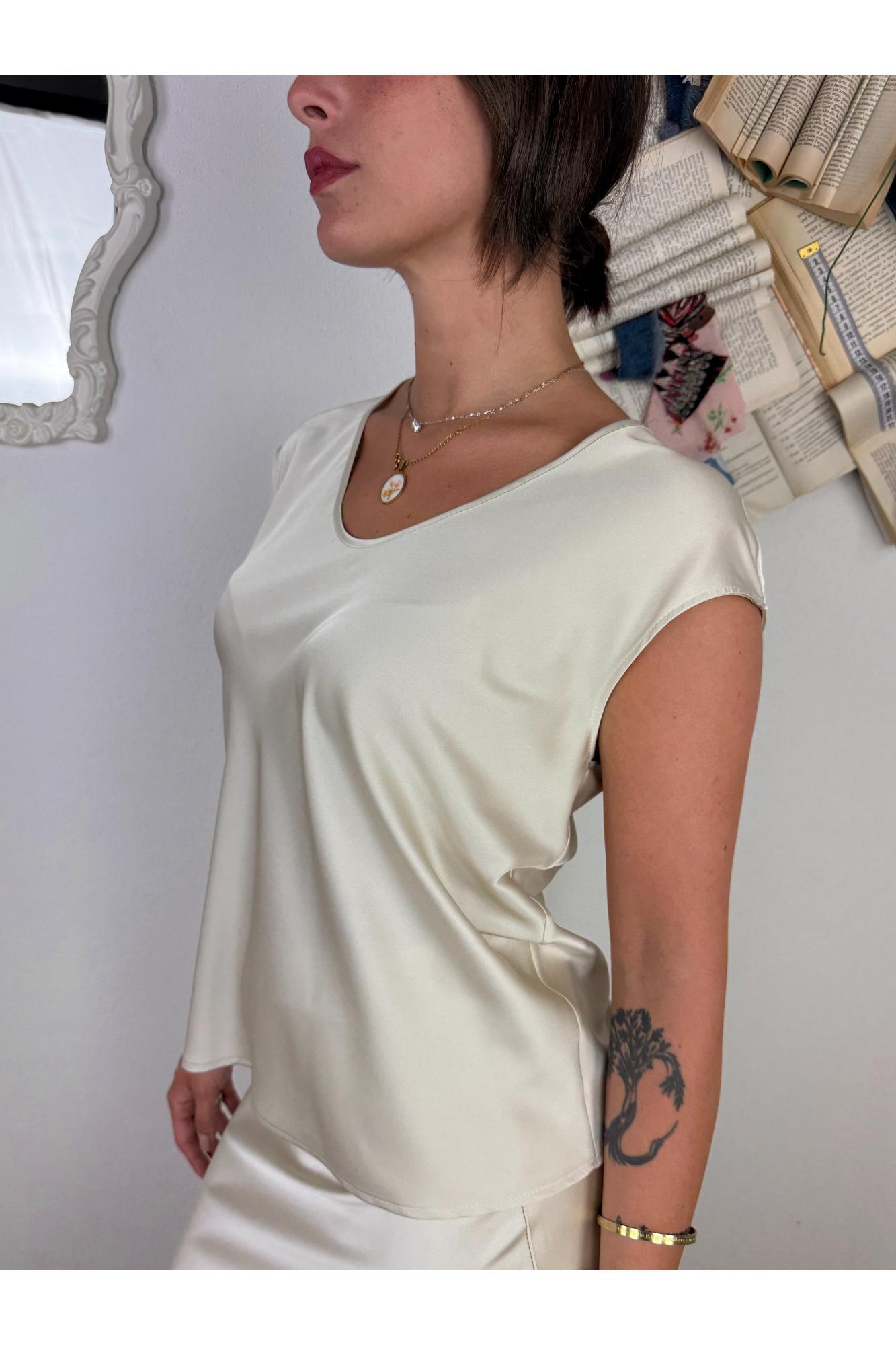 IMPERIAL Blusa manica corta Imperial Marmo