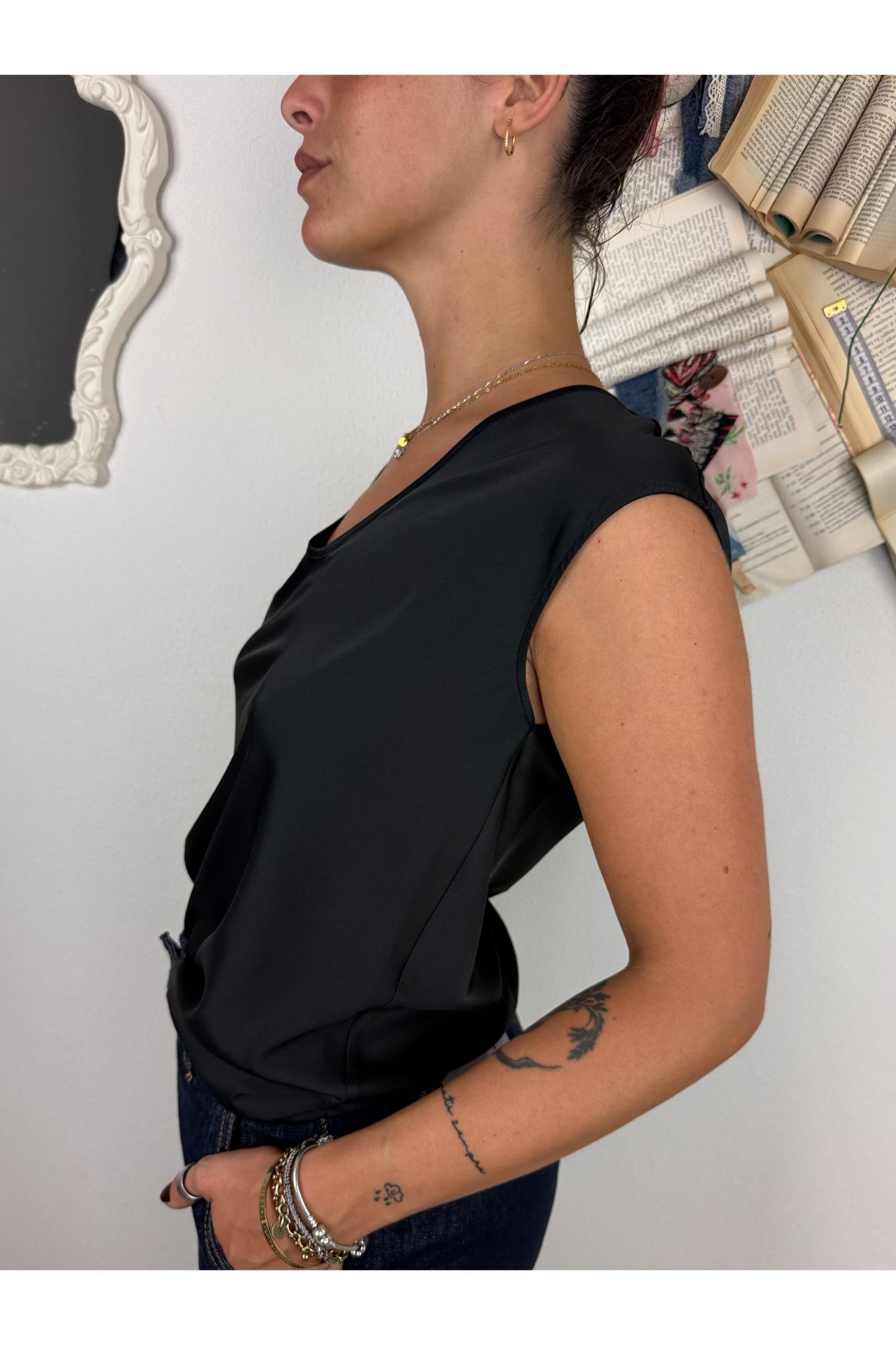 IMPERIAL Blusa manica corta Imperial Nero