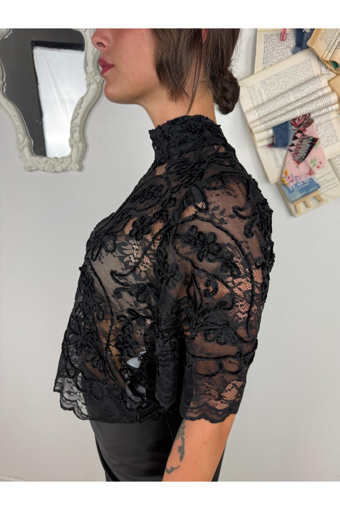 IMPERIAL Maglia in pizzo di ciniglia Imperial Nero