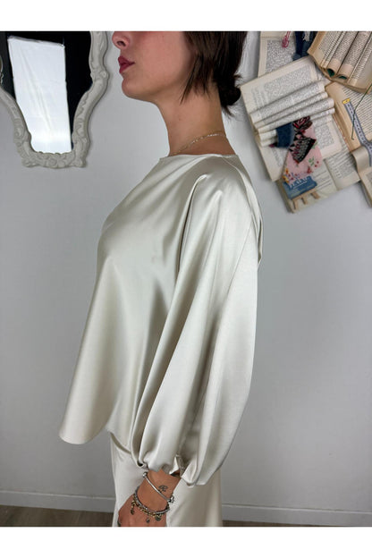 IMPERIAL Blusa manica palloncino Imperial Marmo