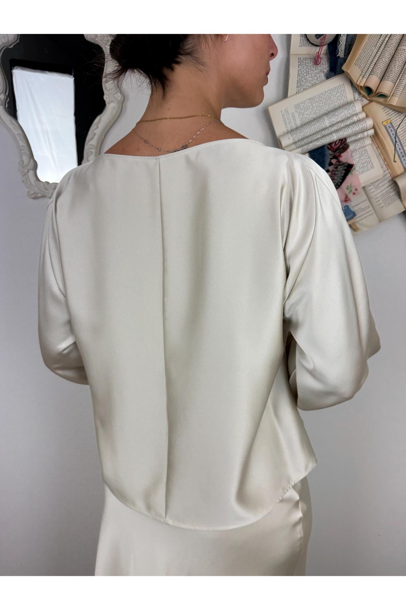 IMPERIAL Blusa manica palloncino Imperial Marmo