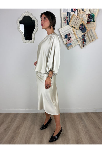 IMPERIAL Blusa manica palloncino Imperial Marmo