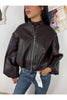 bomber corto in ecopelle intrecciato imperial vhv3mdq 21287976