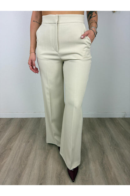 LE STREGHE Pantalone palazzo Le streghe Latte