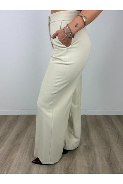LE STREGHE Pantalone palazzo Le streghe Latte