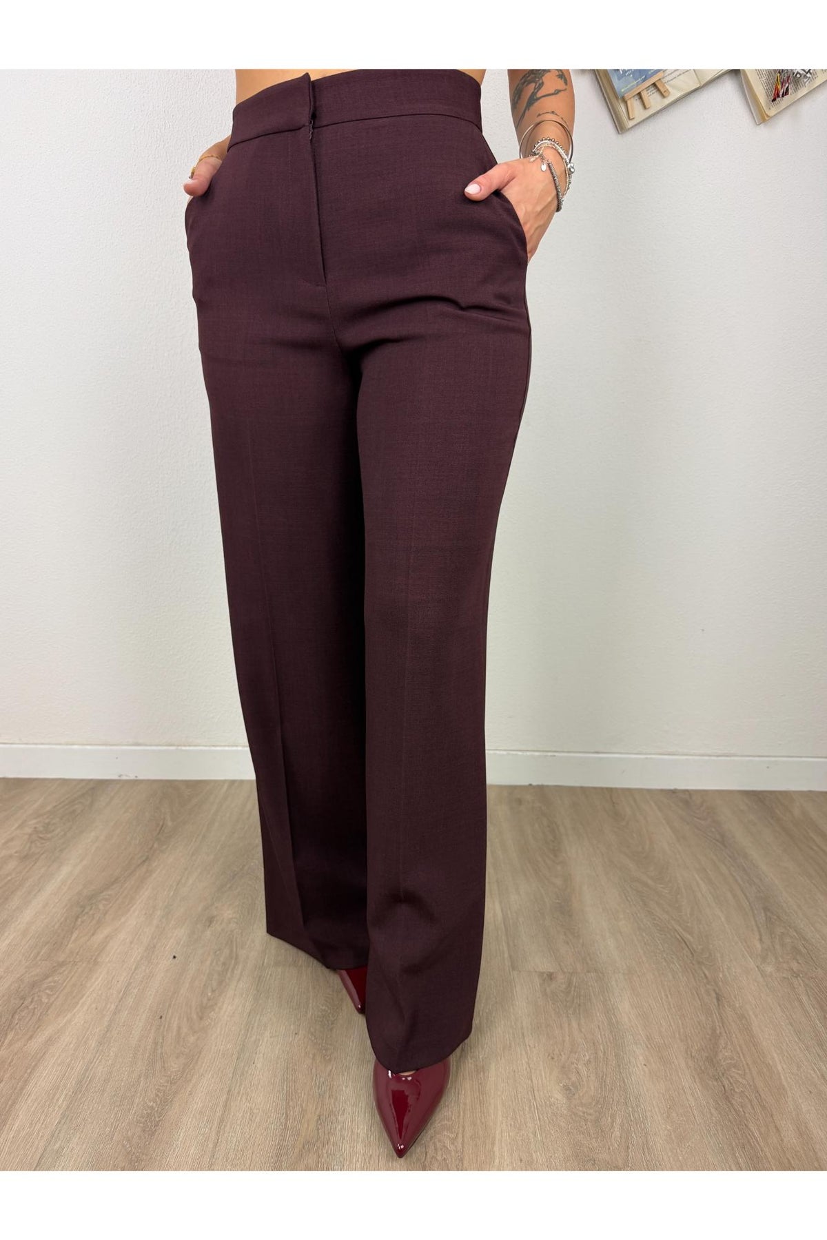LE STREGHE Pantalone palazzo Le streghe Melanzana