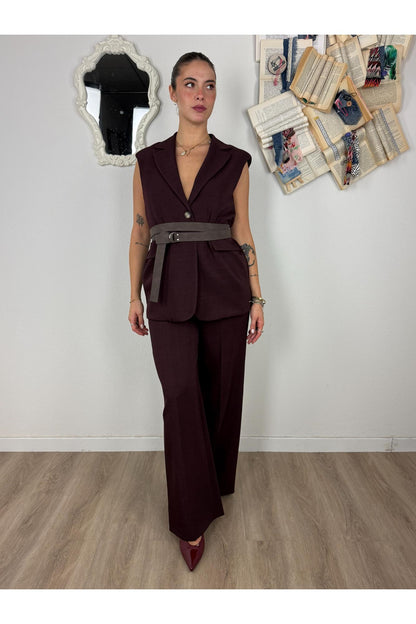 LE STREGHE Pantalone palazzo Le streghe Melanzana