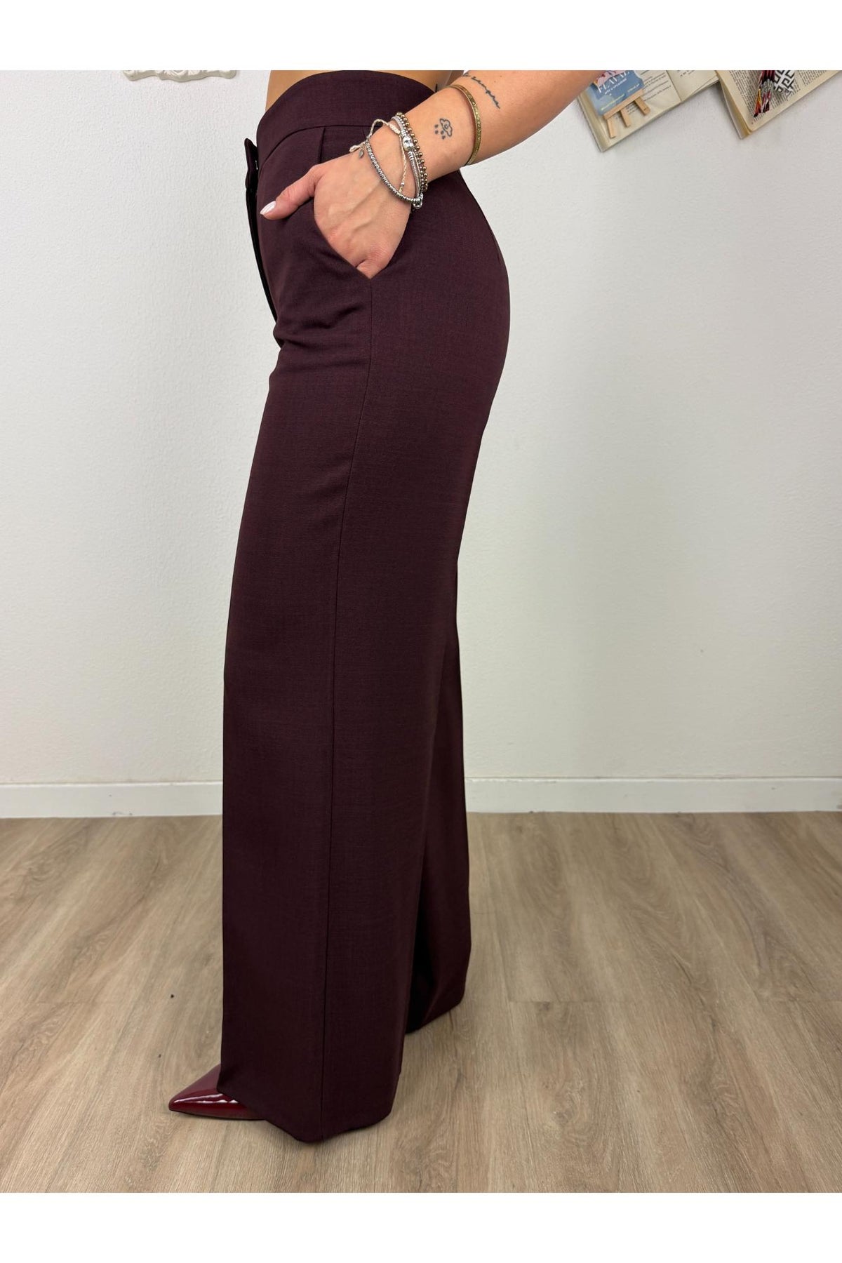 LE STREGHE Pantalone palazzo Le streghe Melanzana