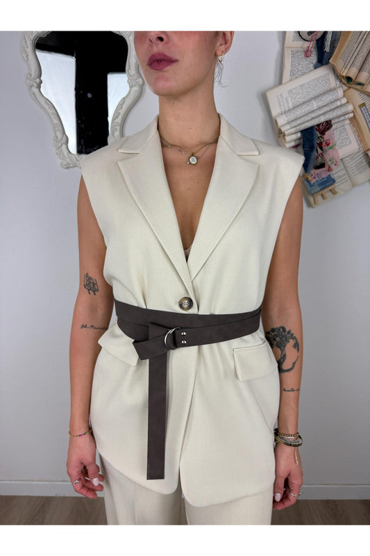 LE STREGHE Gilet over Le streghe Latte