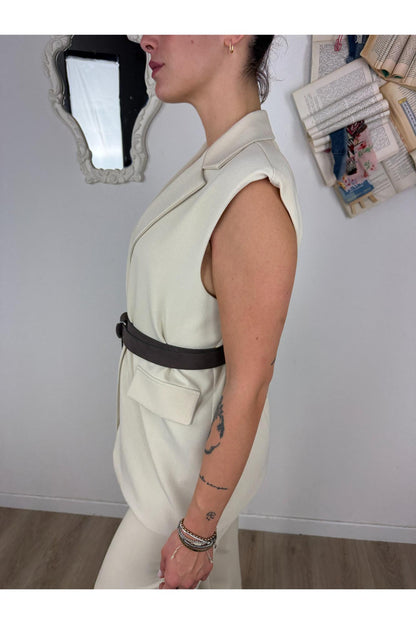 LE STREGHE Gilet over Le streghe Latte