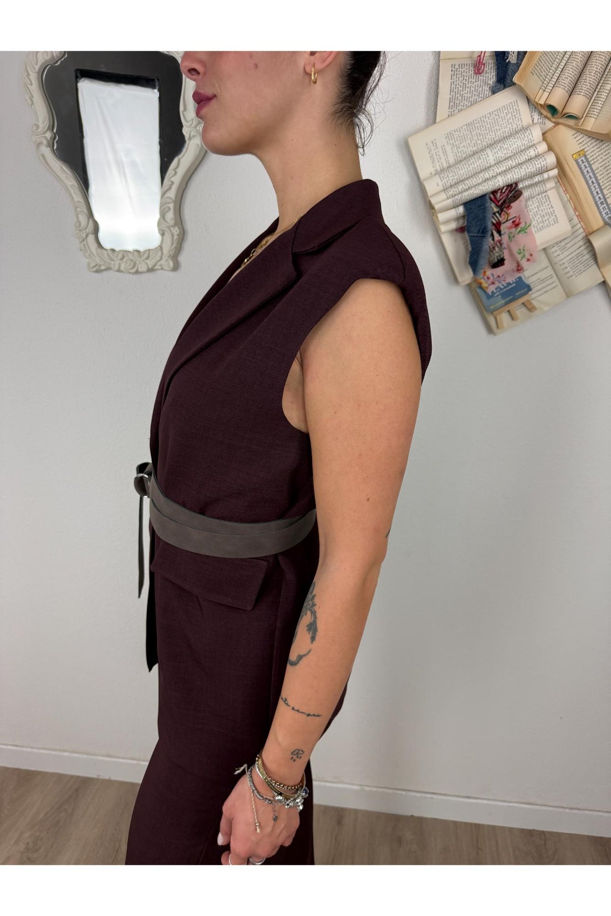 LE STREGHE Gilet over Le streghe Melanzana