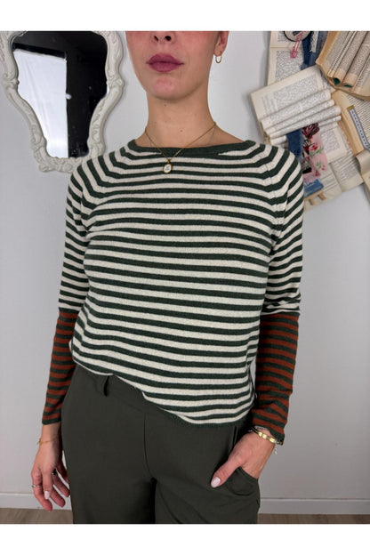 LE STREGHE Maglione rigato Le streghe Militare