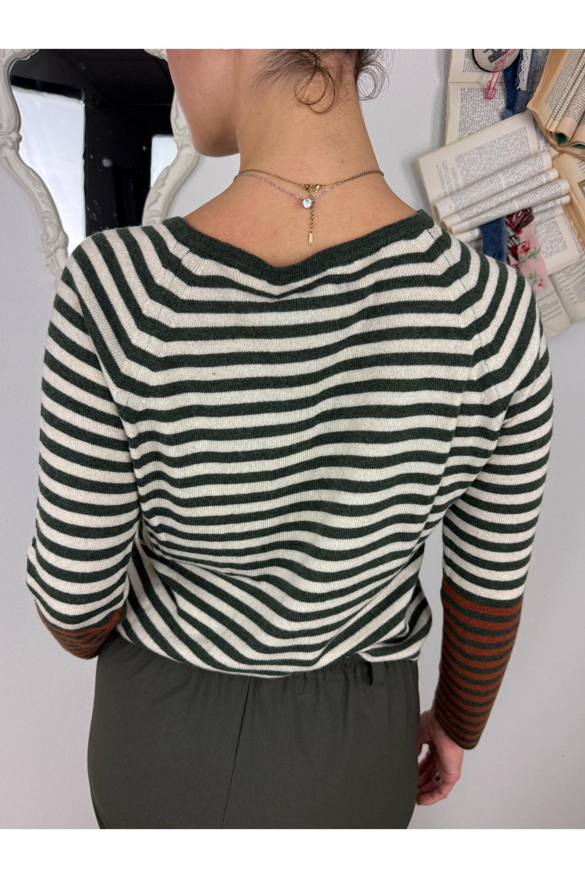 LE STREGHE Maglione rigato Le streghe Militare