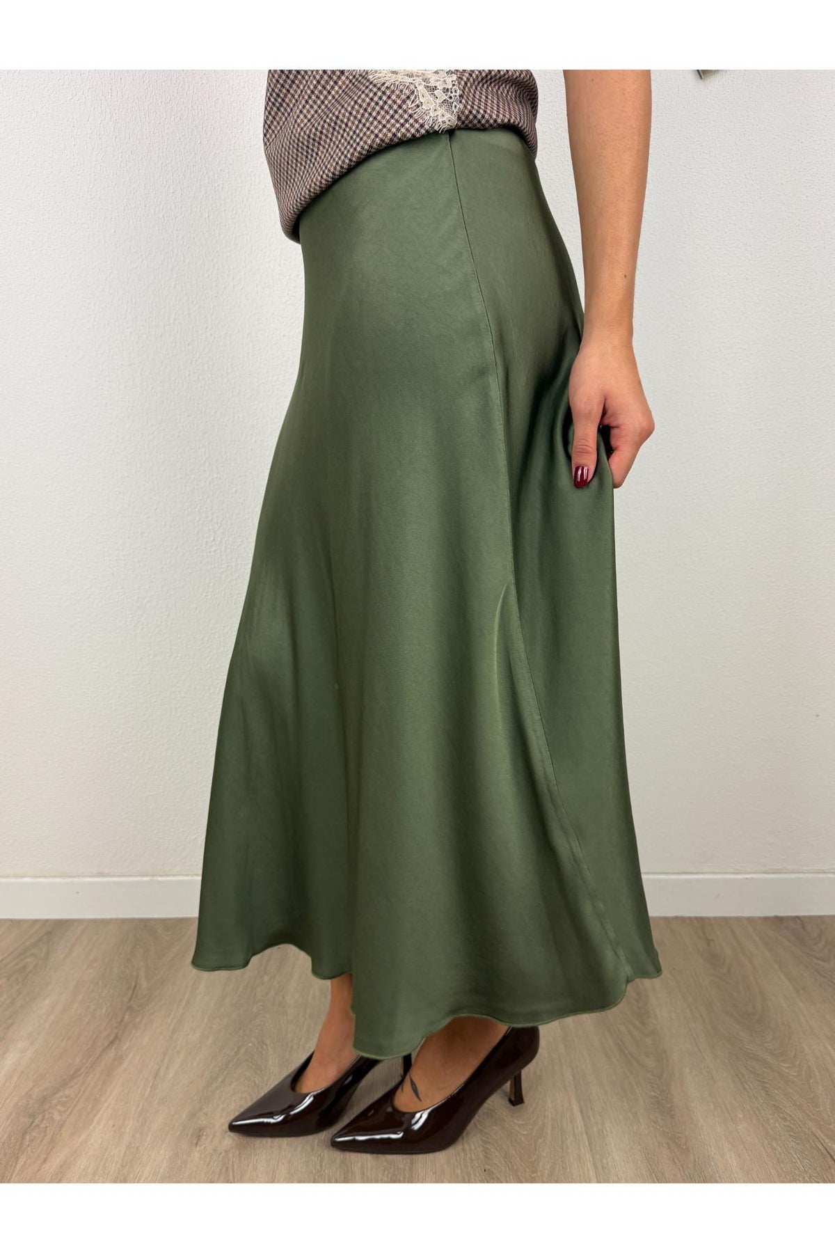 METOO Gonna lunga di raso Metoo - Blu Verde
