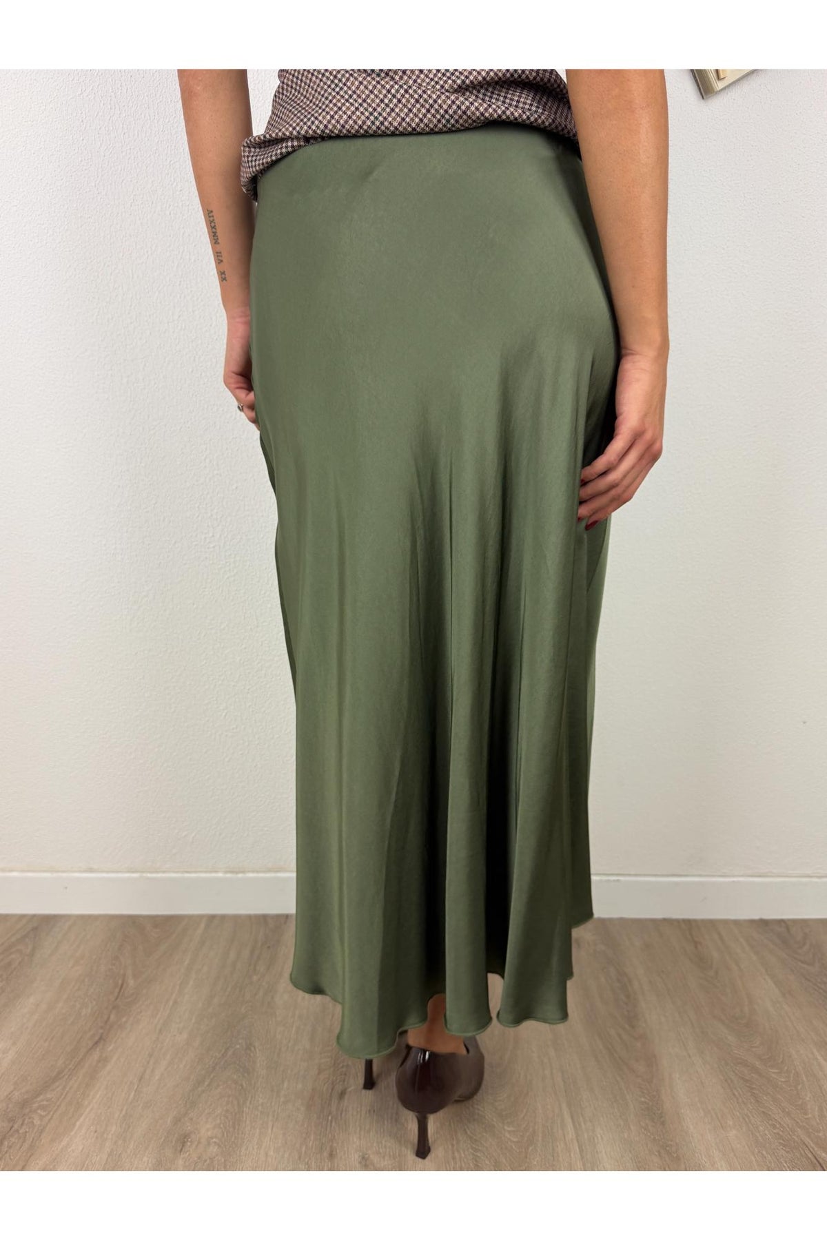 METOO Gonna lunga di raso Metoo - Blu Verde