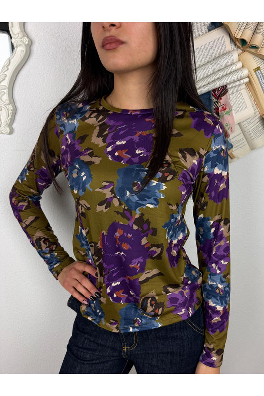 METOO Maglia fantasia manica lunga Metoo Verde