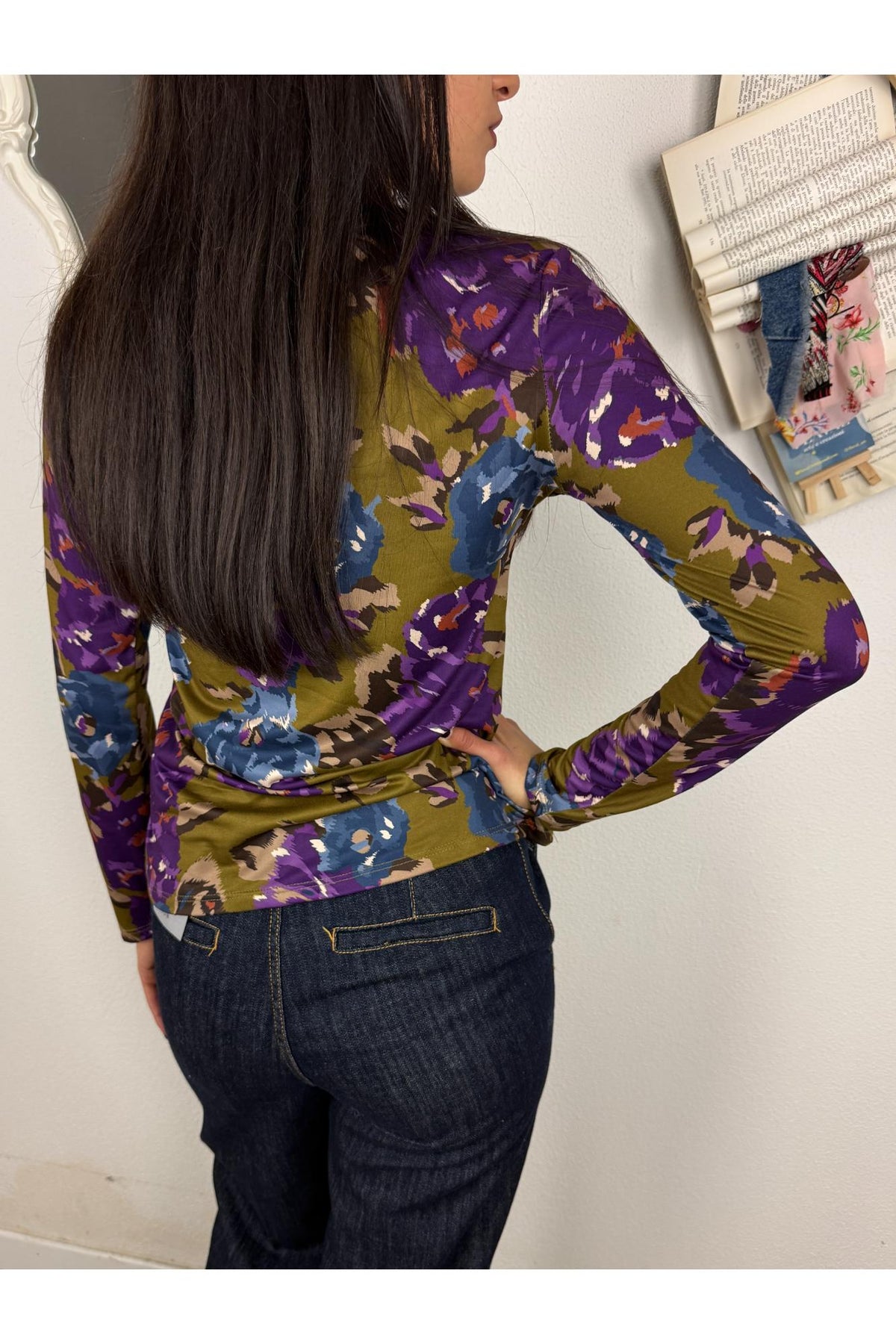 METOO Maglia fantasia manica lunga Metoo Verde