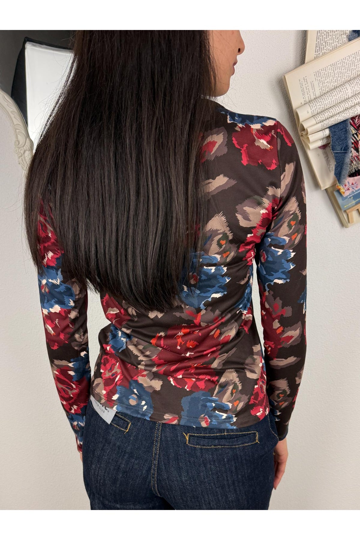 METOO Maglia fantasia manica lunga Metoo Vino