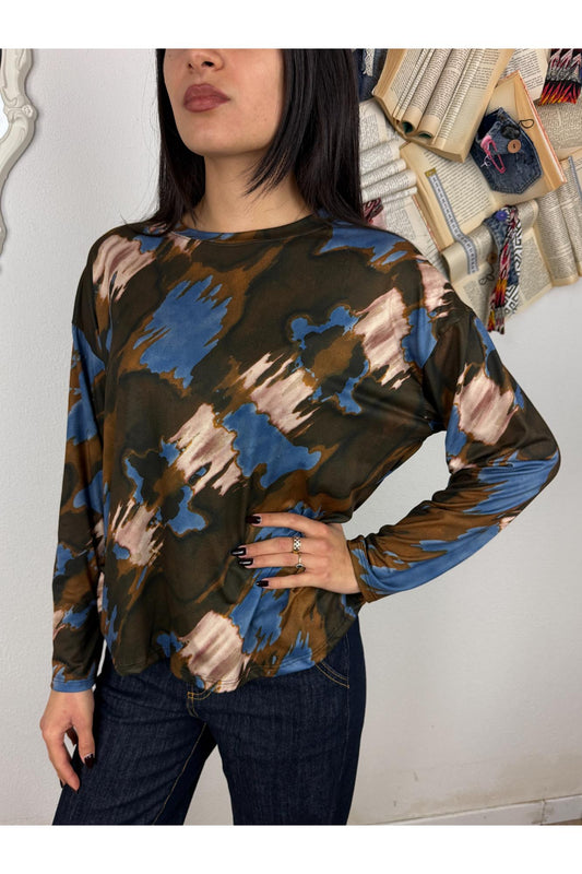 METOO Maglia fantasia manica lunga Metoo Moro