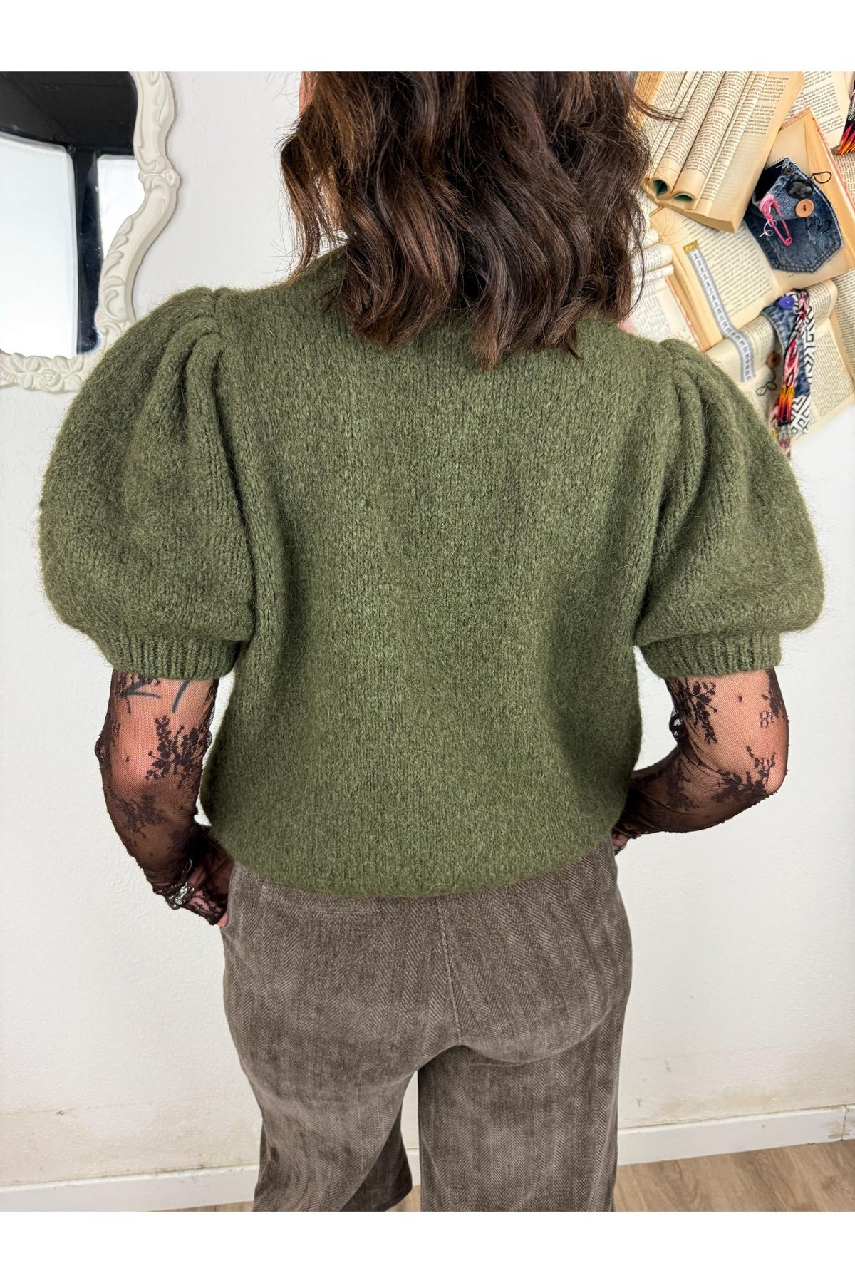 METOO Maglia manica sbuffo Metoo Verde