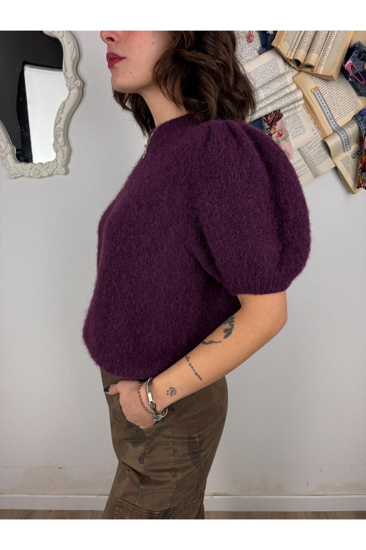 METOO Maglia manica sbuffo Metoo Vino