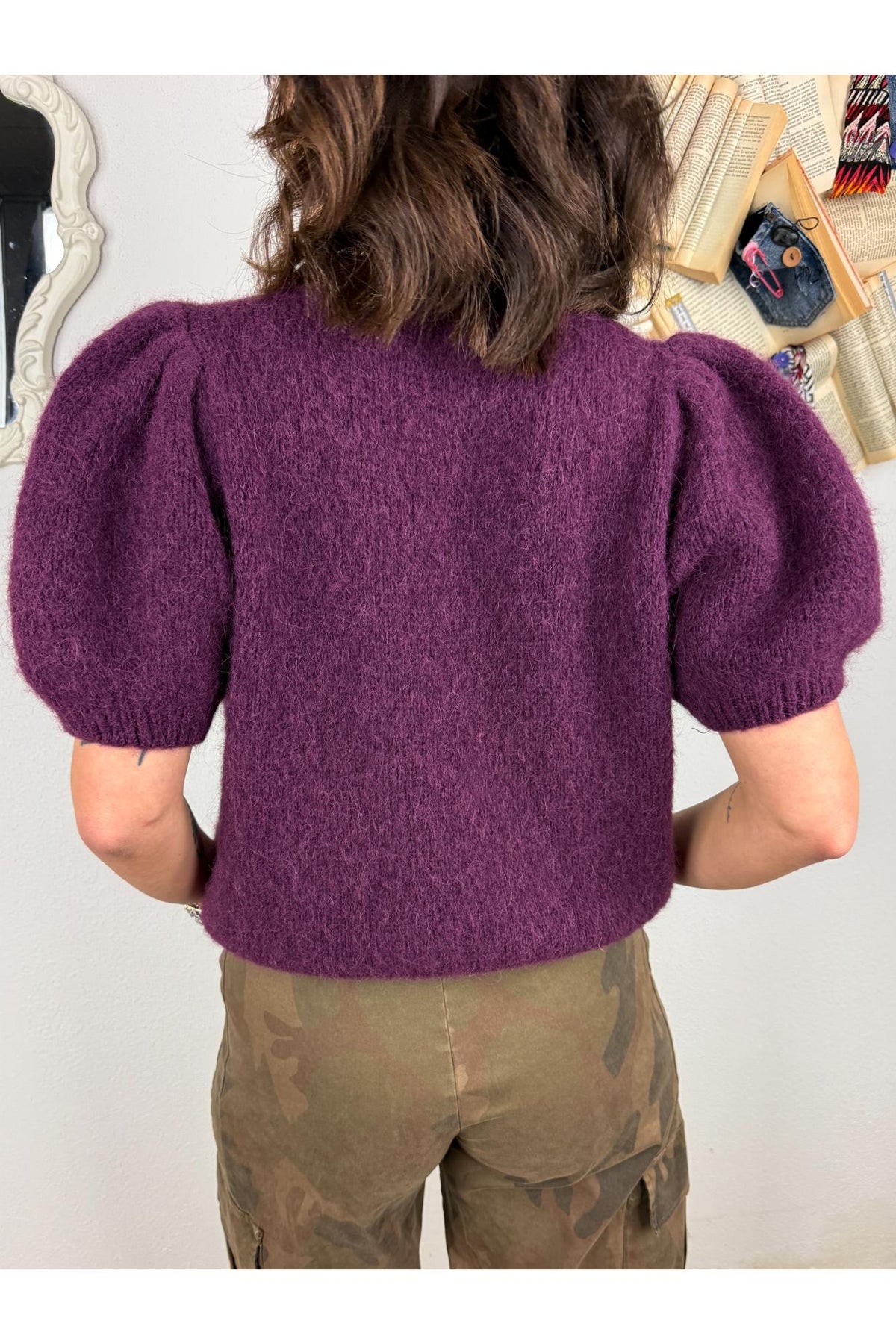 METOO Maglia manica sbuffo Metoo Vino