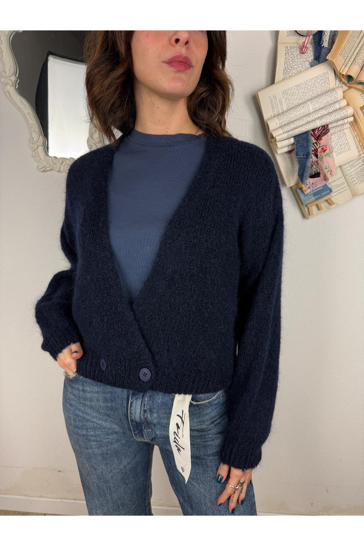 METOO Cardigan doppio petto Metoo Blu