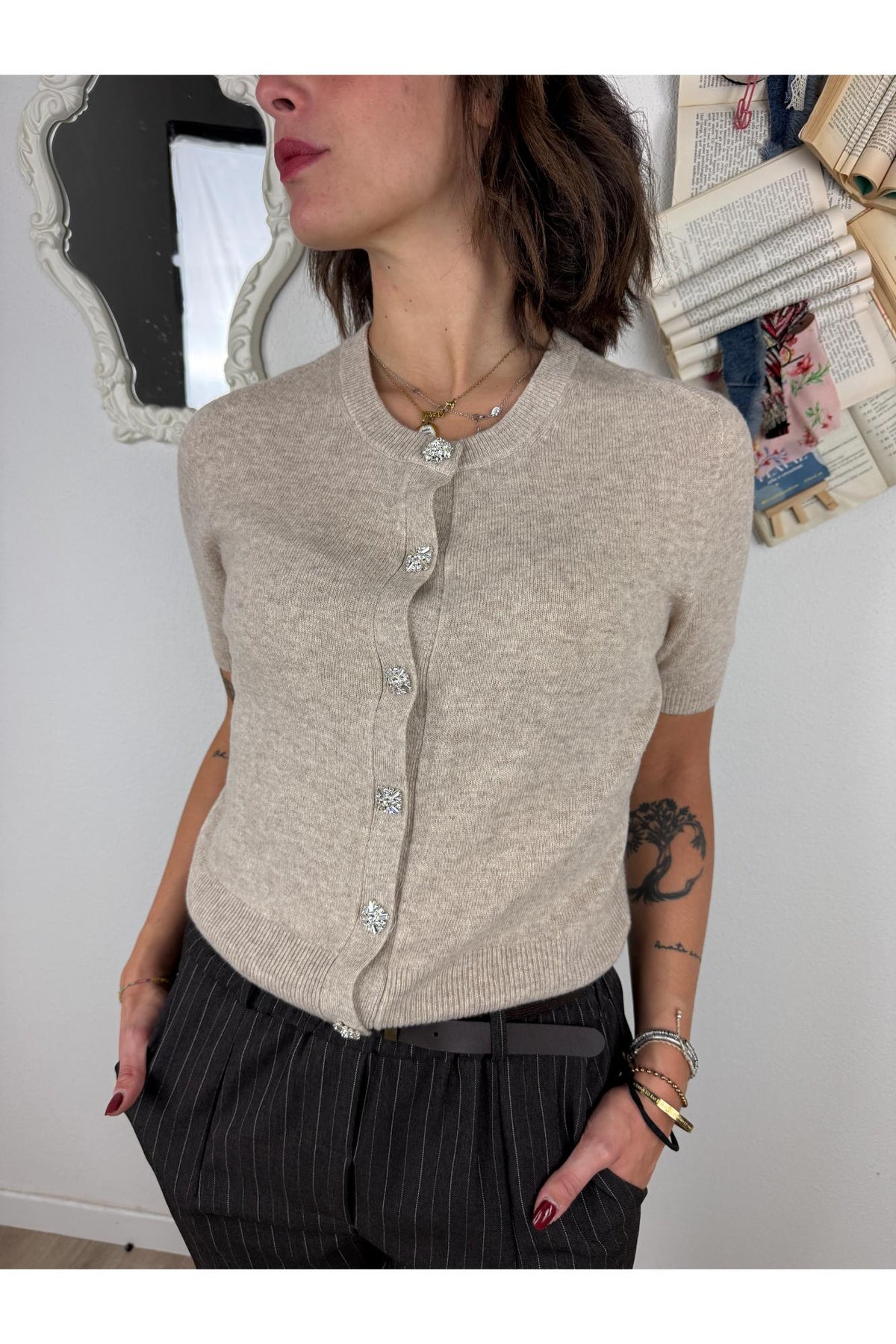 METOO Cardigan misto cachemire Metoo Beige