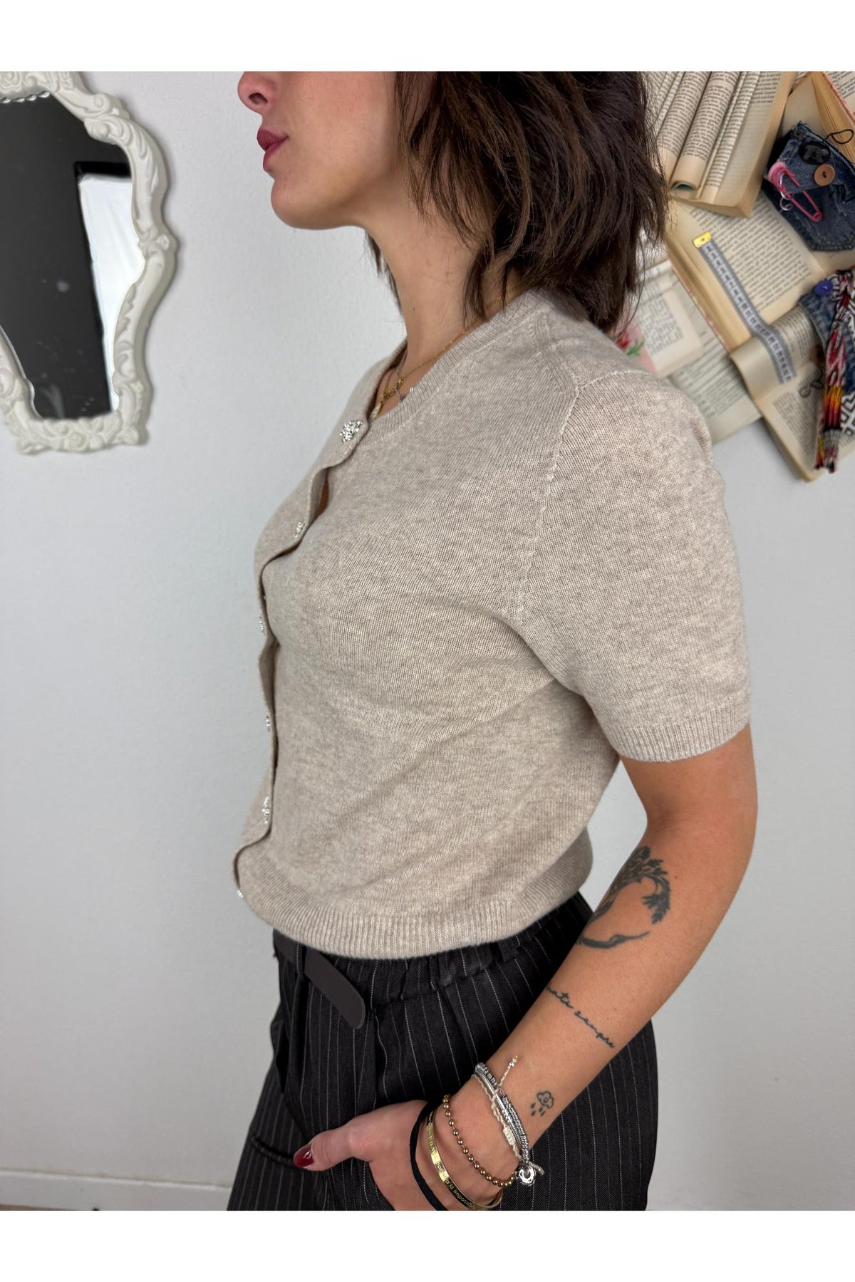 METOO Cardigan misto cachemire Metoo Beige