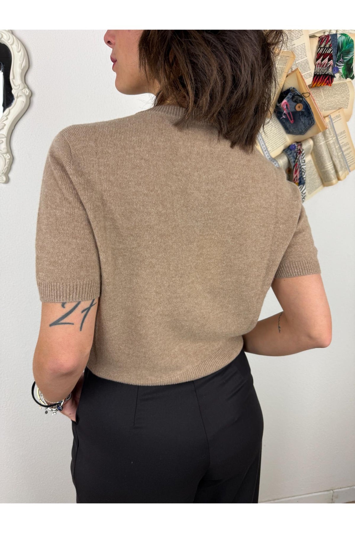 METOO Cardigan misto cachemire Metoo Sabbia