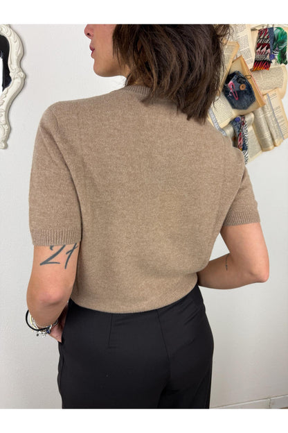 METOO Cardigan misto cachemire Metoo Sabbia